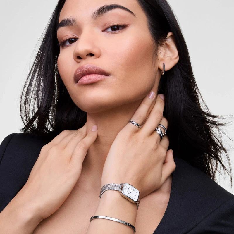 Nhẫn Daniel Wellington Chính Hãng Classic Aura Ring Silver, Màu Bạc