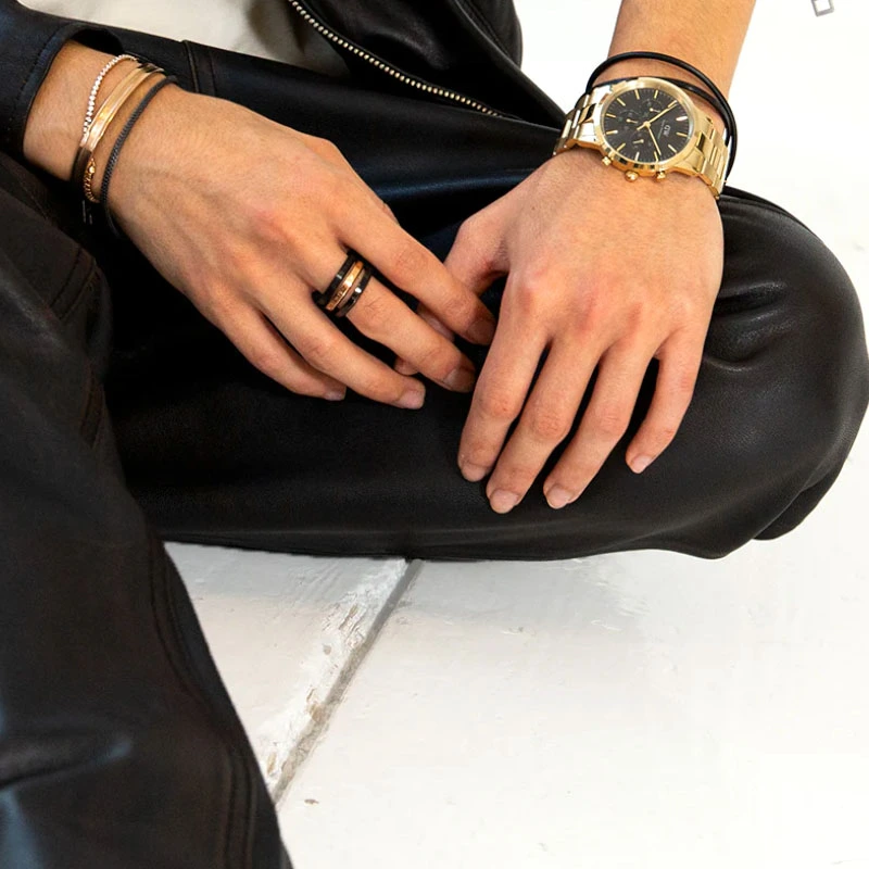 Nhẫn Daniel Wellington Chính Hãng Classic Ring Black, Màu Đen