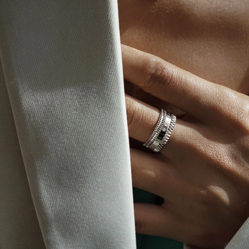 Nhẫn Daniel Wellington Chính Hãng Elevation Ring Silver, Bạc