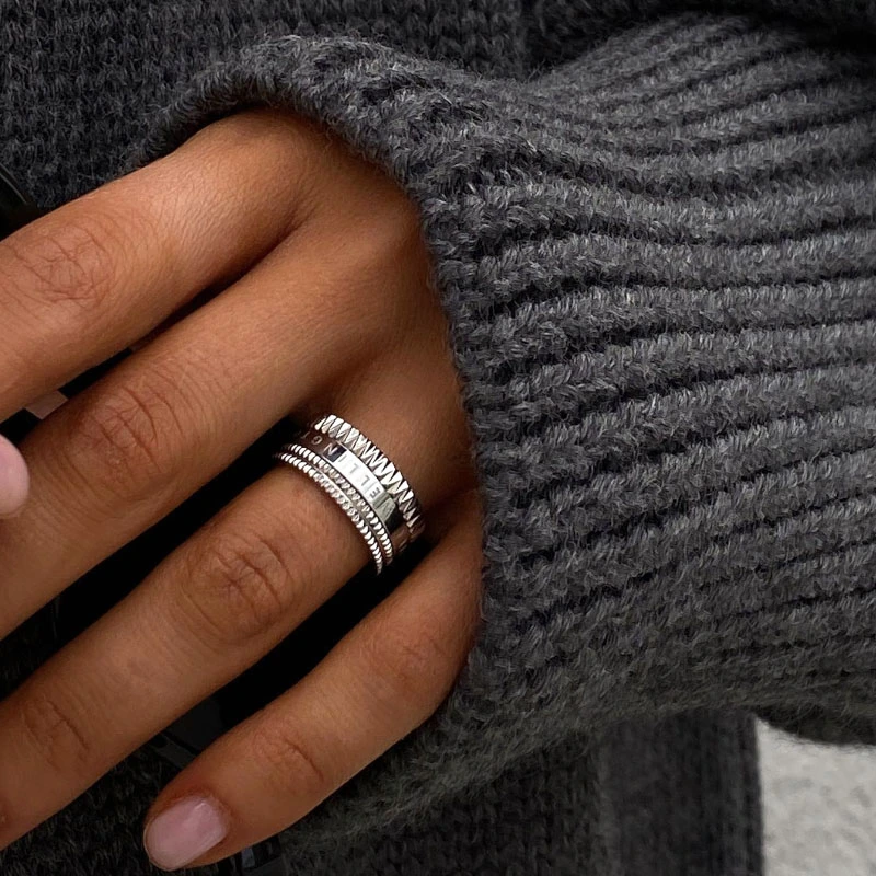 Nhẫn Daniel Wellington Chính Hãng Elevation Ring Silver, Bạc