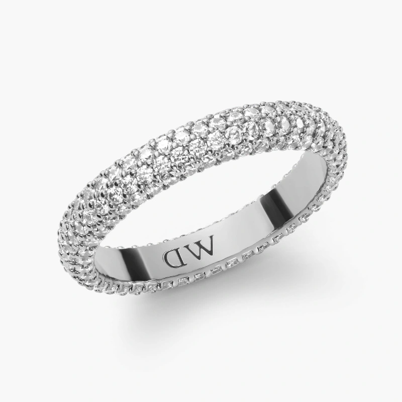 Nhẫn Daniel Wellington Chính Hãng Pavé Crystal Ring, mạ Rhodium
