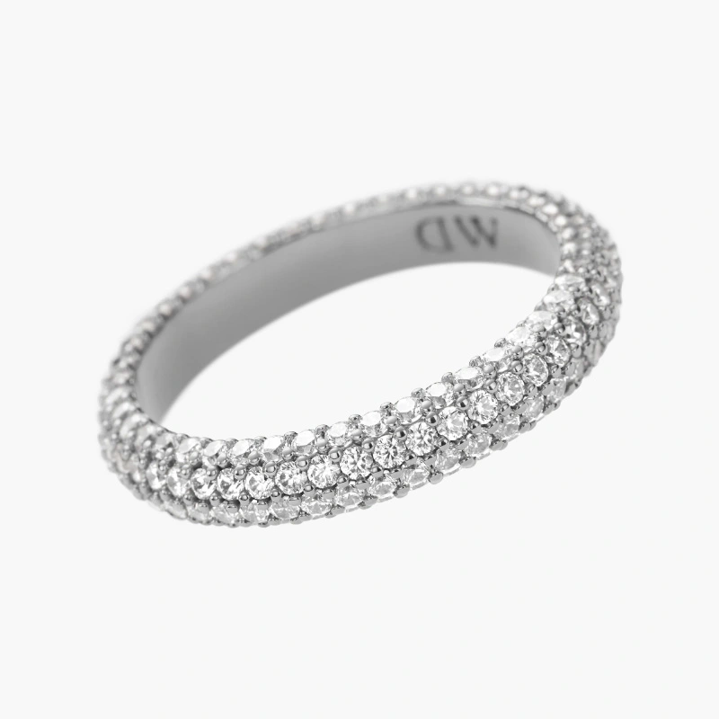 Nhẫn Daniel Wellington Chính Hãng Pavé Crystal Ring, mạ Rhodium