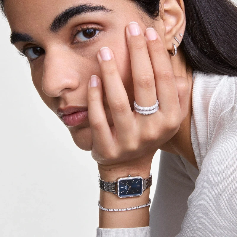 Nhẫn Daniel Wellington Chính Hãng Pavé Crystal Ring, mạ Rhodium