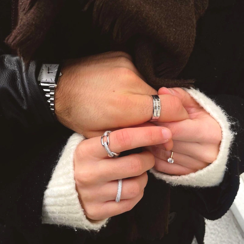 Nhẫn Daniel Wellington Chính Hãng Pavé Crystal Ring, mạ Rhodium