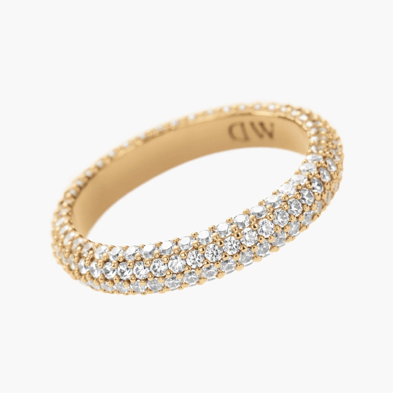 Nhẫn Daniel Wellington Chính Hãng Pavé Crystal Ring, Vàng Gold