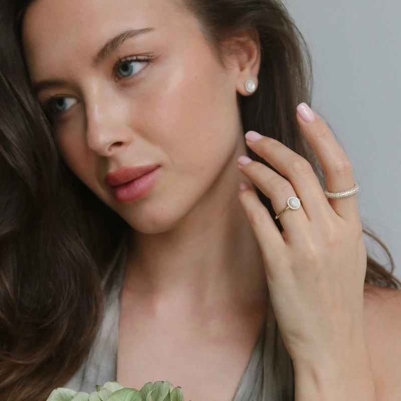 Nhẫn Daniel Wellington Chính Hãng Pavé Crystal Ring, Vàng Gold