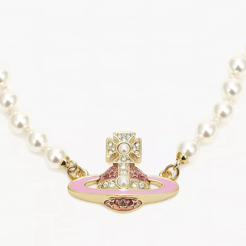 Vòng cổ Vivienne Westwood chính hãng Roxanne Pearl Necklace 238050889434528