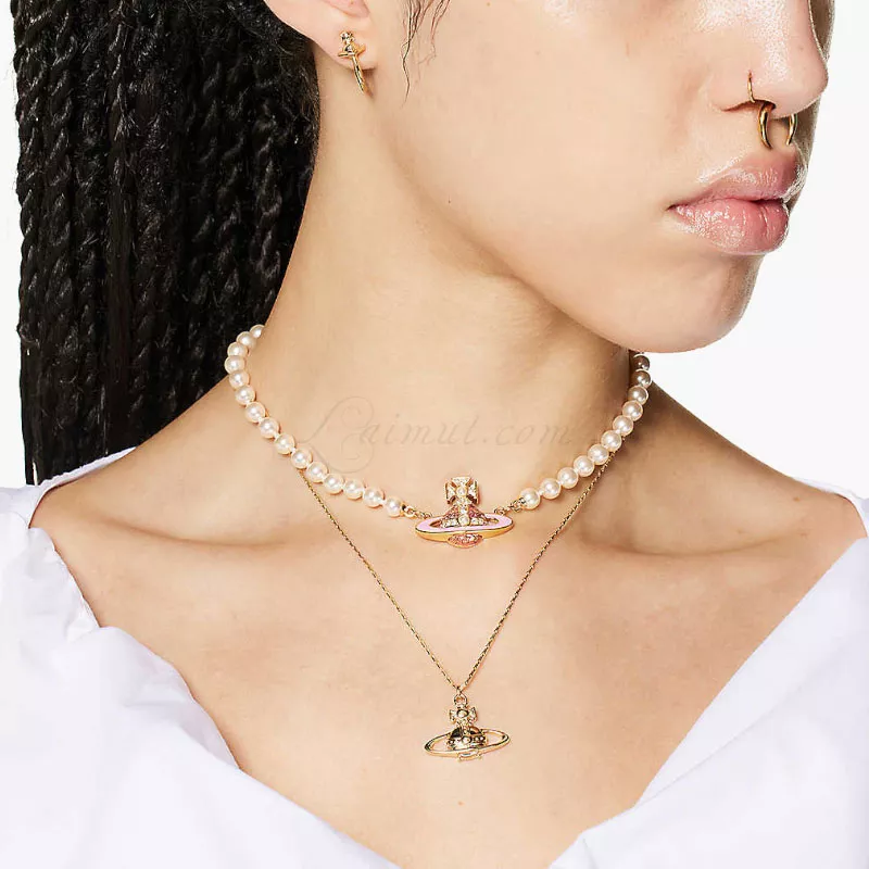 Vòng cổ Vivienne Westwood chính hãng Roxanne Pearl Necklace 238050889434528