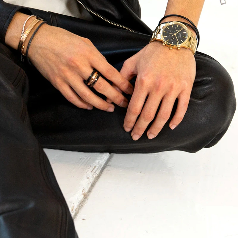 Vòng Cuff Daniel Wellington DW00400383 DW00400382 Chính Hãng Classic Bracelet, Màu Đen