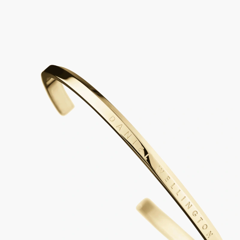 Vòng Cuff Daniel Wellington DW00400074 Chính Hãng Classic Bracelet, Màu Vàng Gold