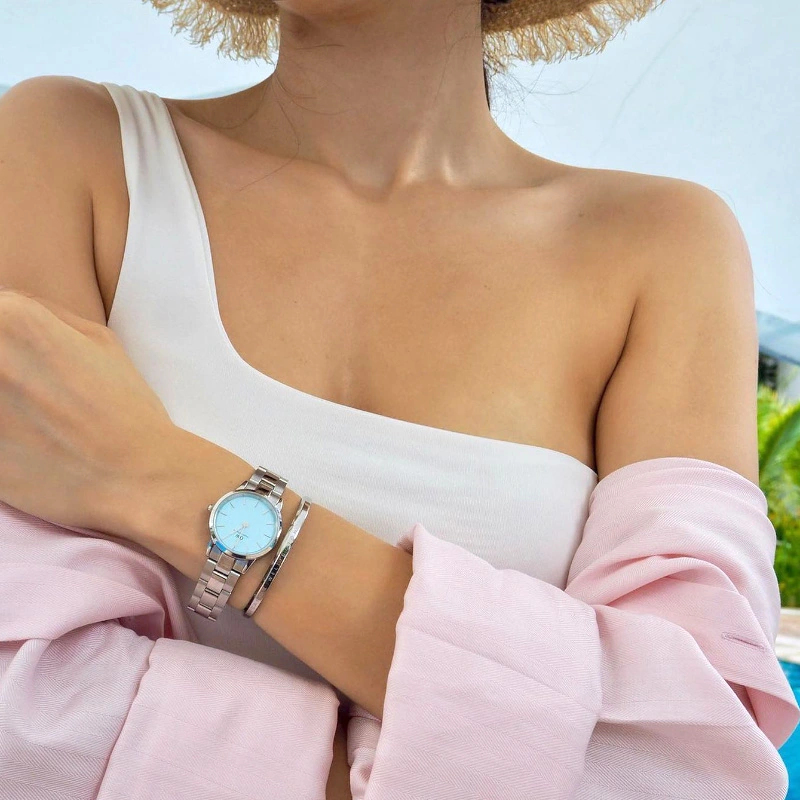Vòng Tay Cuff Daniel Wellington DW00400004 Chính Hãng Classic Bracelet, Màu Bạc