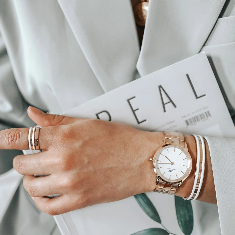 Vòng Tay Daniel Wellington Emalie Slim DW00400067 Rose Gold