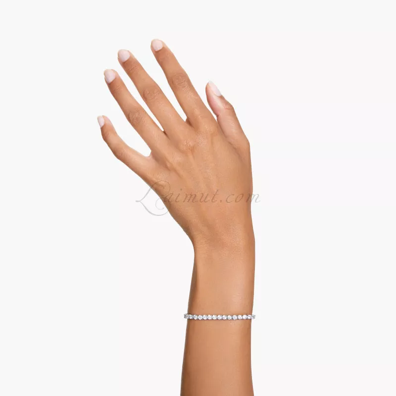 Vòng Tay Swarovski Chính Hãng Round Cut Matrix Tennis Bracelet - Hình ảnh 10