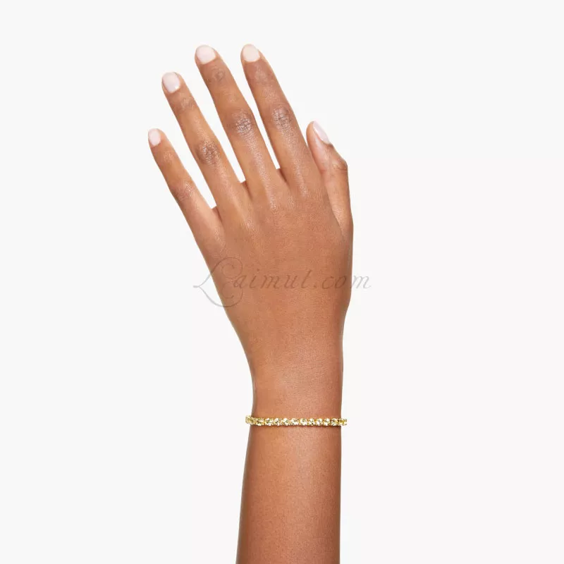 Vòng Tay Swarovski Chính Hãng Round Cut Matrix Tennis Bracelet - Hình ảnh 11
