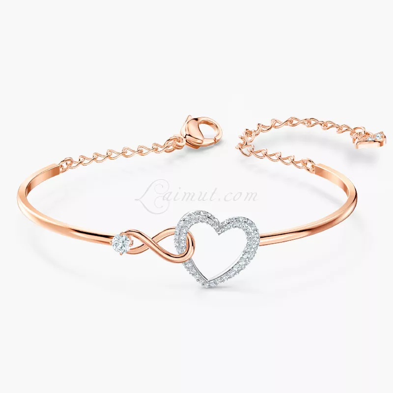 Vòng Tay Swarovski Chính Hãng Infinity And Heart Bangle 5518869