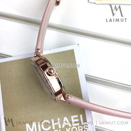 Đồng Hồ Chính Hãng Michael Kors Nữ Mini Parker Pink Leather 33mm - Hình ảnh 2