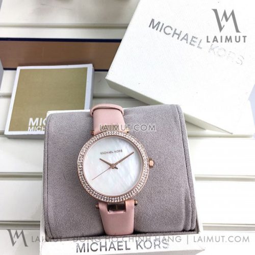 Đồng Hồ Chính Hãng Michael Kors Nữ Mini Parker Pink Leather 33mm - Hình ảnh 5