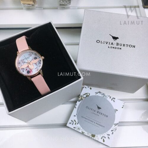 Đồng Hồ Olivia Burton Chính Hãng Botanical 3D Bee Dusty Pink Rose Gold 30mm