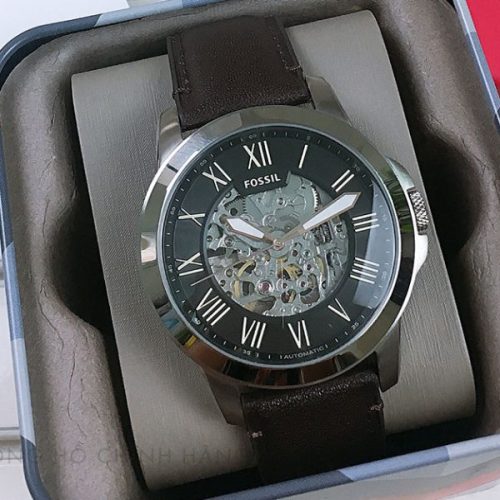 Đồng Hồ Chính Hãng Fossil Nam Grant Automatic Black Skeleton Dial 45mm - Hình ảnh 5