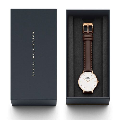 Đồng Hồ DW Nữ Classic Petite Bristol White Rose Gold