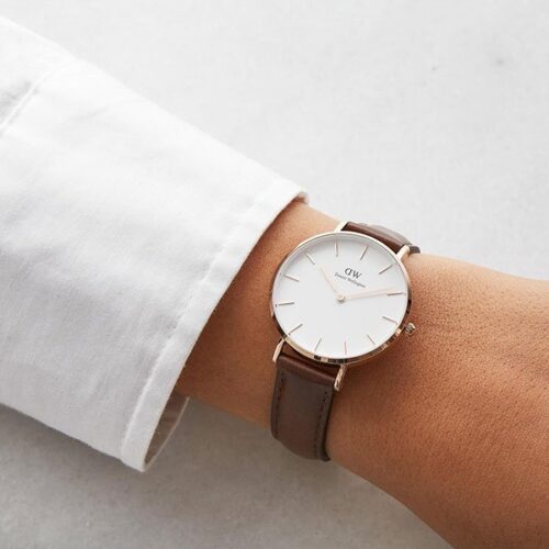 Đồng Hồ DW Nữ Classic Petite Bristol White Rose Gold