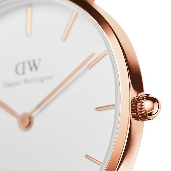 Đồng hồ DW nữ Classic Petite York White Rose Gold