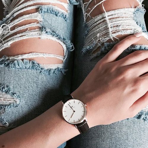 Đồng hồ DW nữ Classic Petite York White Rose Gold