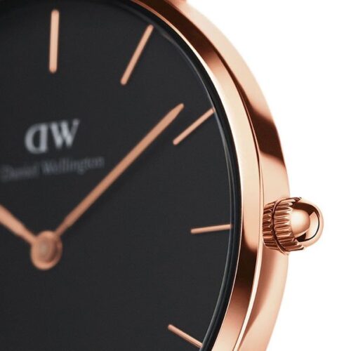 Đồng hồ DW nữ Classic Petite Bristol Black Rose Gold