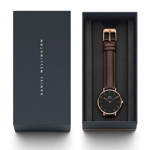Đồng hồ DW nữ Classic Petite Bristol Black Rose Gold