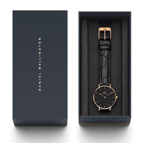Đồng hồ DW nữ Classic Petite Reading Black Rose Gold