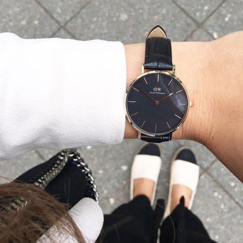Đồng hồ DW nữ Classic Petite Reading Black Rose Gold