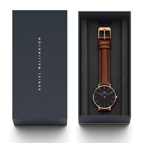 Đồng hồ DW nữ Classic Petite Reading Black Rose Gold