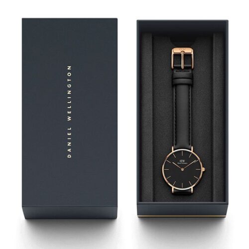Đồng hồ DW nữ Classic Petite Sheffield Black Rose Gold