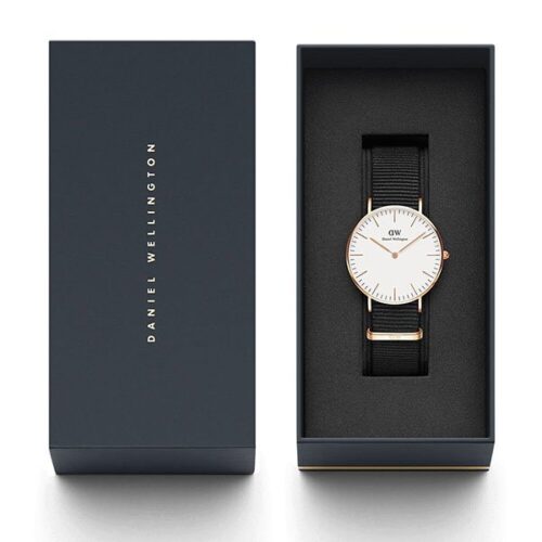 Đồng Hồ DW Chính Hãng Classic Cornwall White Rose Gold