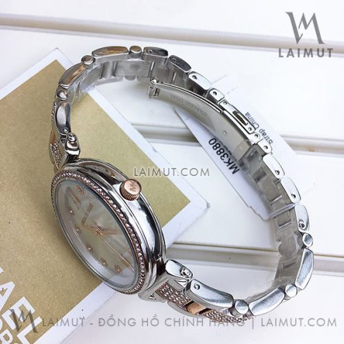 Đồng Hồ Chính Hãng Michael Kors Nữ Sofie Crystal Silver Dial 36mm - Hình ảnh 3