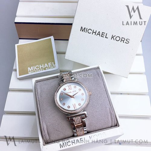 Đồng Hồ Chính Hãng Michael Kors Nữ Sofie Crystal Silver Dial 36mm - Hình ảnh 7