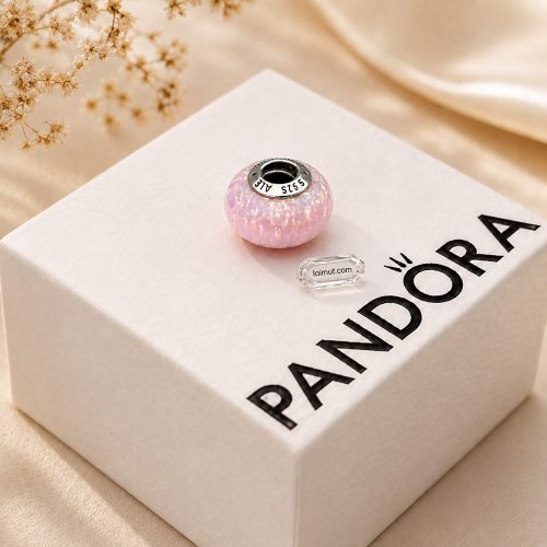 Charm Pandora 791691C03 Opalescent Pink Charm | Laimut | Ảnh chụp thực tế