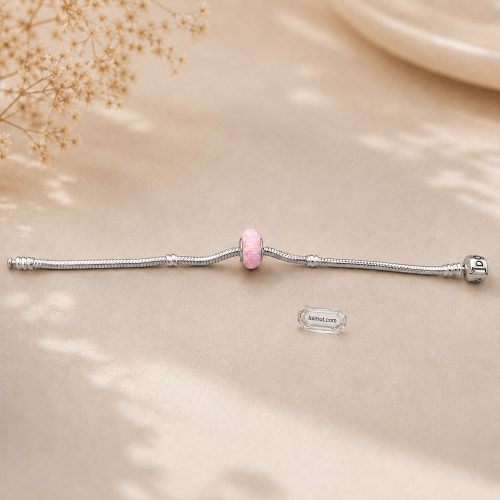 Charm Pandora 791691C03 Opalescent Pink Charm | Laimut | Ảnh chụp thực tế
