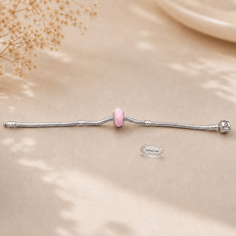 Charm Pandora 791691C03 Opalescent Pink Charm | Laimut | Ảnh chụp thực tế