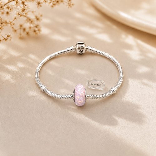 Charm Pandora 791691C03 Opalescent Pink Charm | Laimut | Ảnh chụp thực tế
