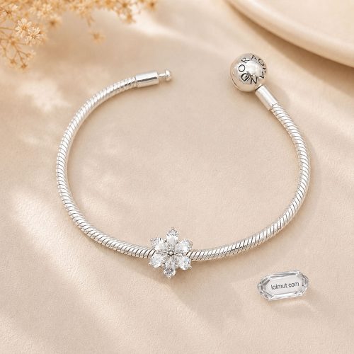 Charm Pandora 792623C01 Sparkling Herbarium Cluster Charm | Laimut | Ảnh chụp thực tế