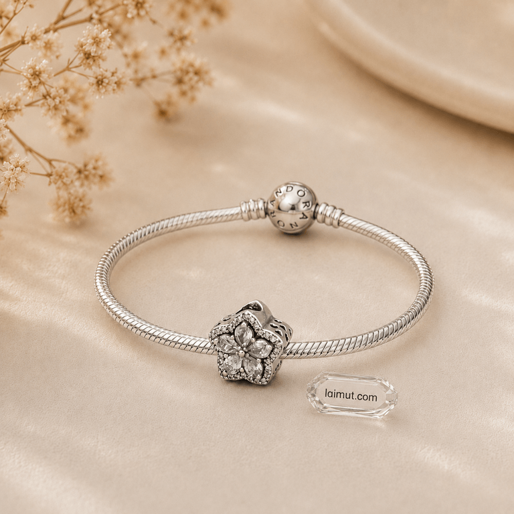 Charm Pandora 799224C01 Sparkling Snowflake Pavé Charm | Laimut | Ảnh chụp thực tế