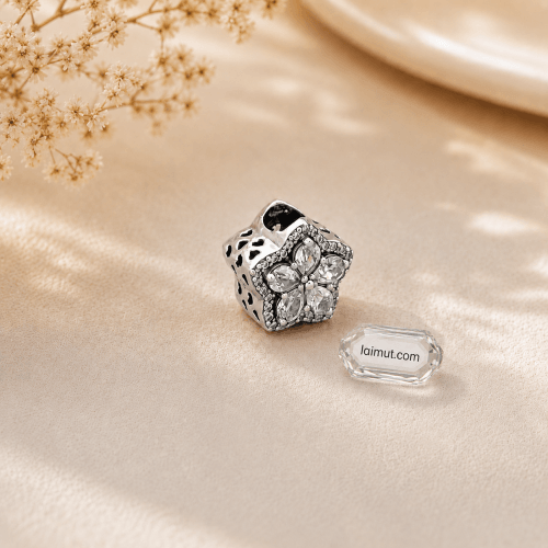 Charm Pandora 799224C01 Sparkling Snowflake Pavé Charm | Laimut | Ảnh chụp thực tế