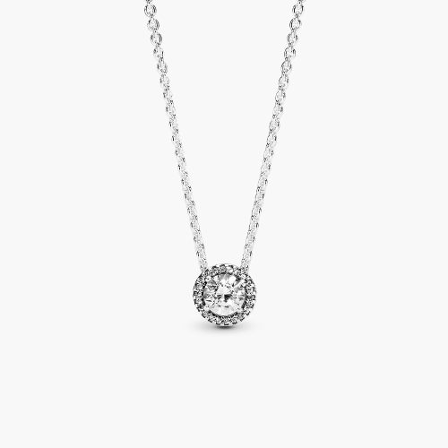 Dây chuyền Pandora 396240CZ Round Sparkle Halo Necklace | Laimut | Ảnh 3D