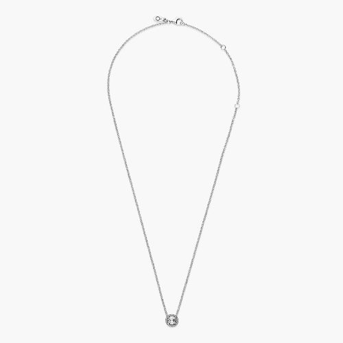 Dây chuyền Pandora 396240CZ Round Sparkle Halo Necklace | Laimut | Ảnh 3D