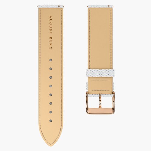 Dây đồng hồ August Berg White Perlon Rose Gold 40mm | Laimut | Ảnh 3D