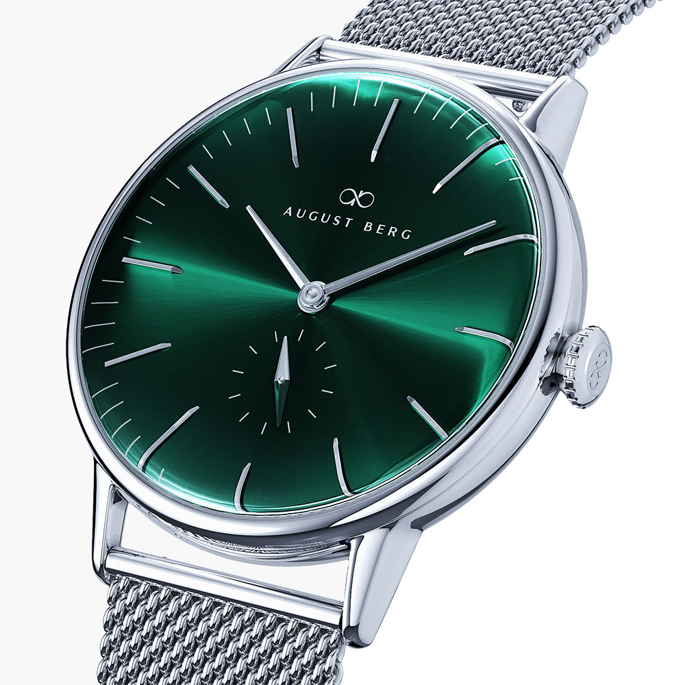 Đồng hồ August Berg 10140E11MSL Serenity Greenhill | Laimut | Ảnh 3D