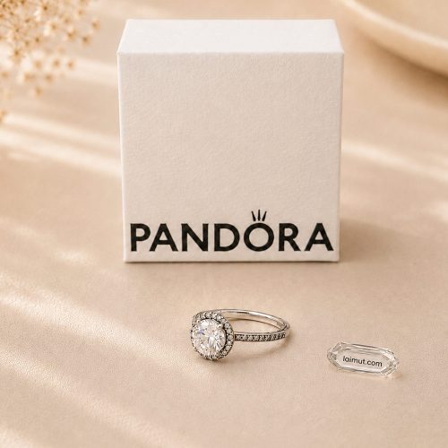 Nhẫn Pandora 196250CZ Round Sparkle Ring | Laimut | Ảnh chụp thực tế