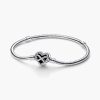 Vòng charm Pandora 592645C01 Sparkling Infinity Heart Clasp Snake Chain Bracelet | Laimut | Ảnh 3D