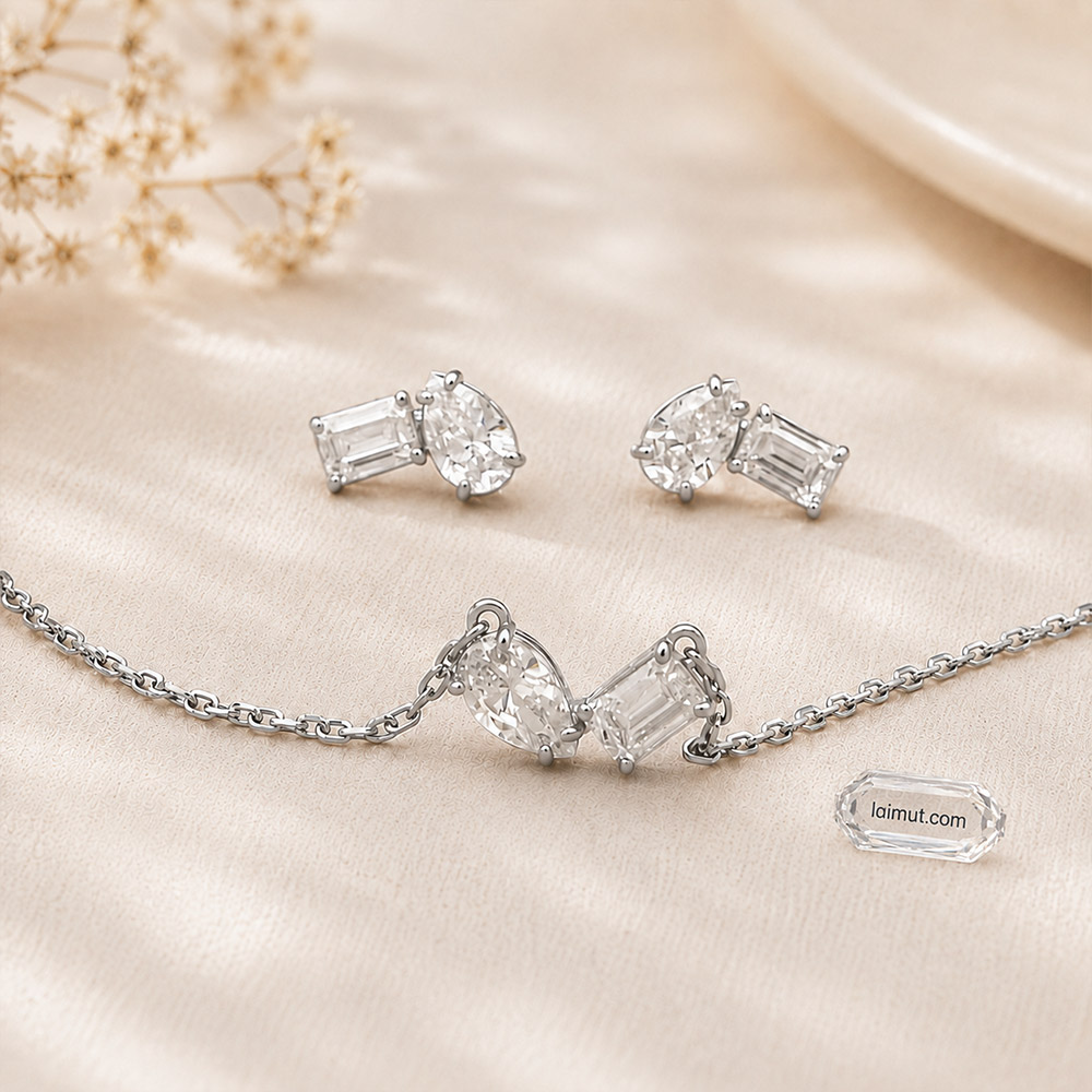 Dây chuyền trong Bộ trang sức Swarovski 5665829 chụp thật mặt trước